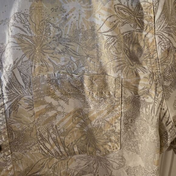 CROFT & BARROW Short Sleeve Button Up Hawaiian Shirt Men’s Size Large - Picture 5 of 5